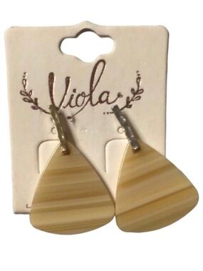 Viola Triangle Stud Drop Earrings (NWT)